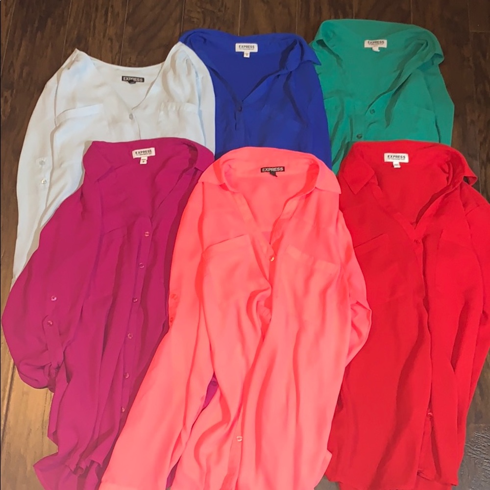 6 Express work shirts!